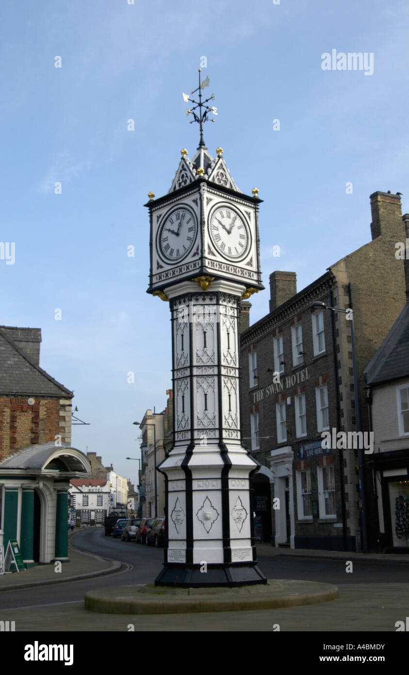Downham Market clock tower presented to the town by James Scott in 1878