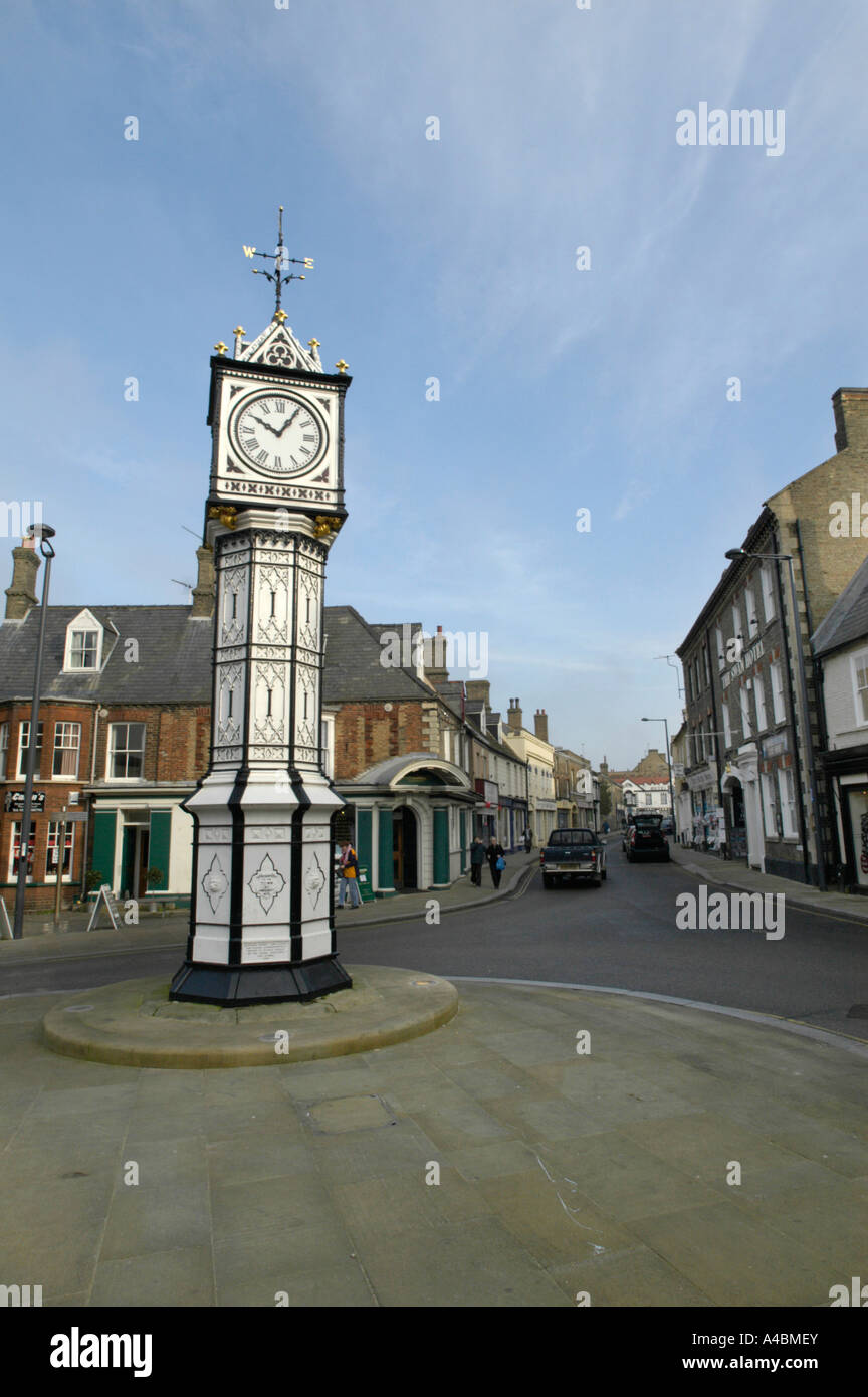 Downham Market clock tower presented to the town by James Scott in 1878