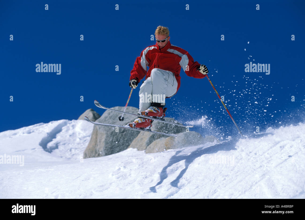 Skier man blond hi-res stock photography and images - Alamy
