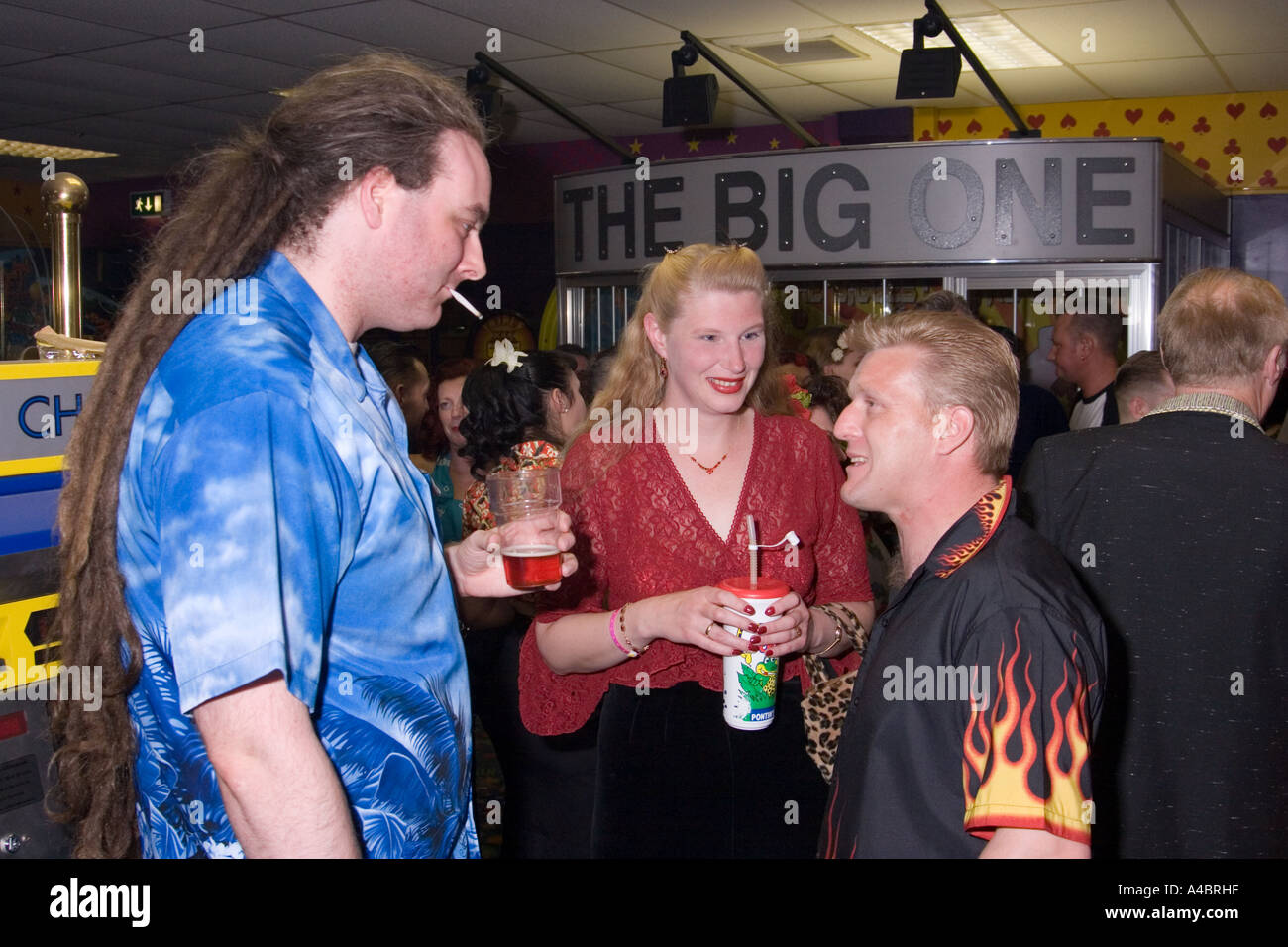 Weekenders of all sizes mix at rock 'n' roll festival! Stock Photo