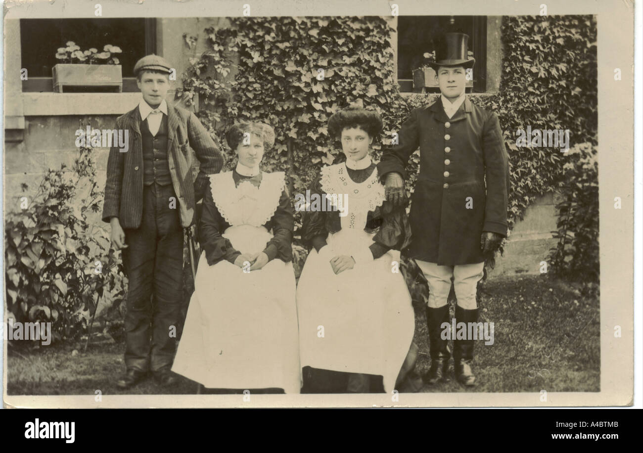 Household staff circa 1907 Stock Photo