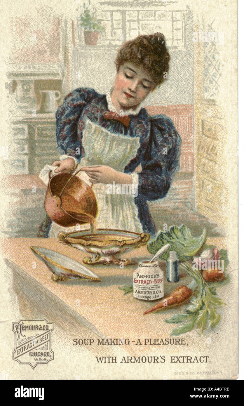 Armour's Extract of Beef advertisement circa 1890 Stock Photo