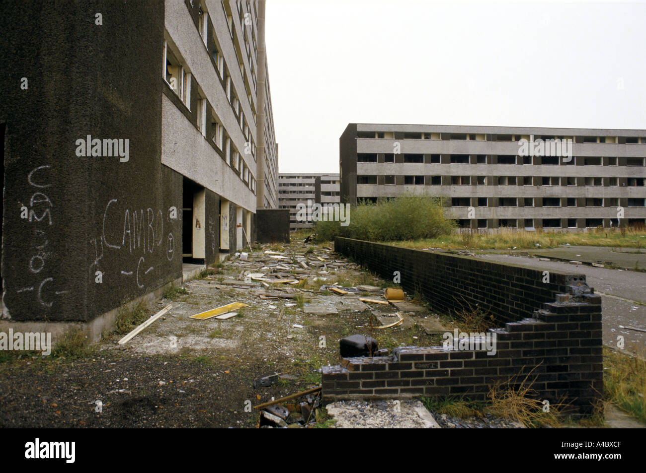 DERELICT HOUSING ESTATE AWAITING DEMOLITION IN NETHERLY, LIVERPOOL