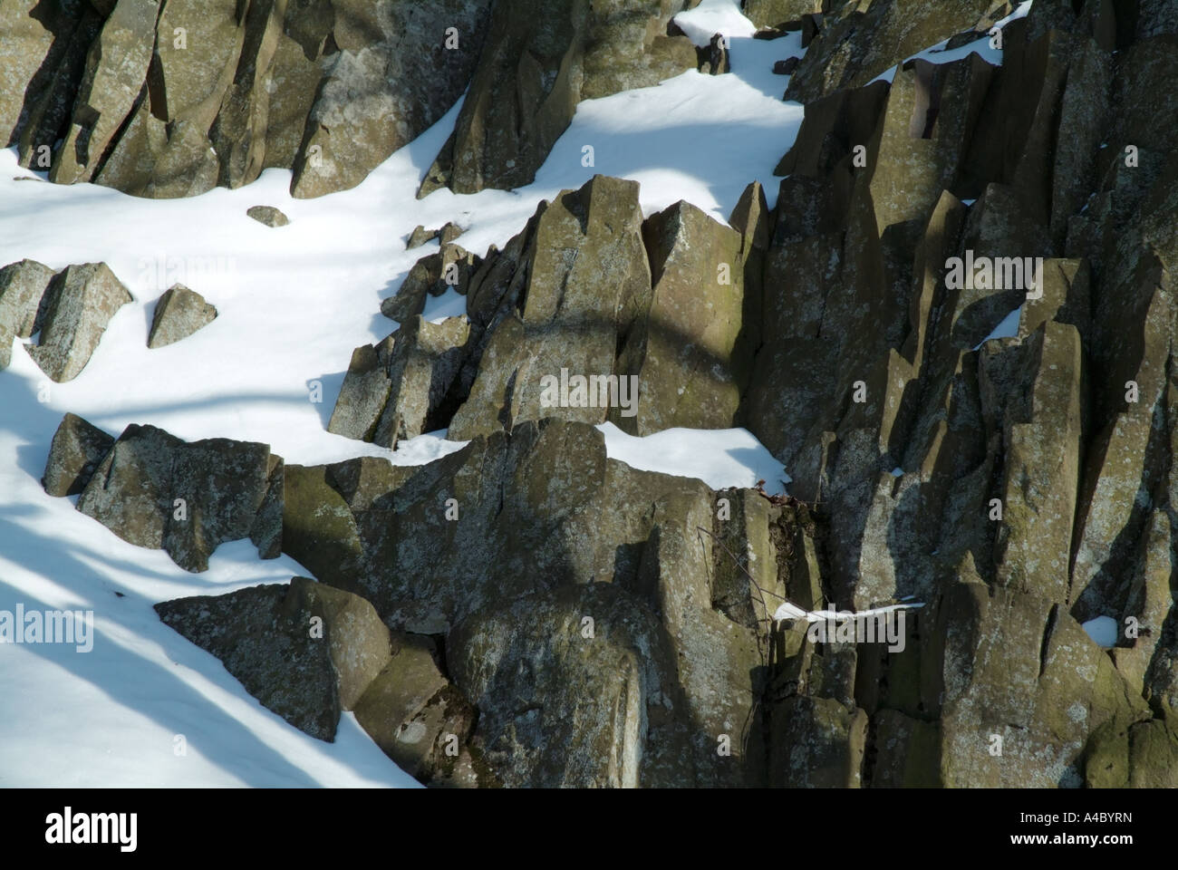 Basalt Rock sometimes called trap rock at Mount Tom State Reservation