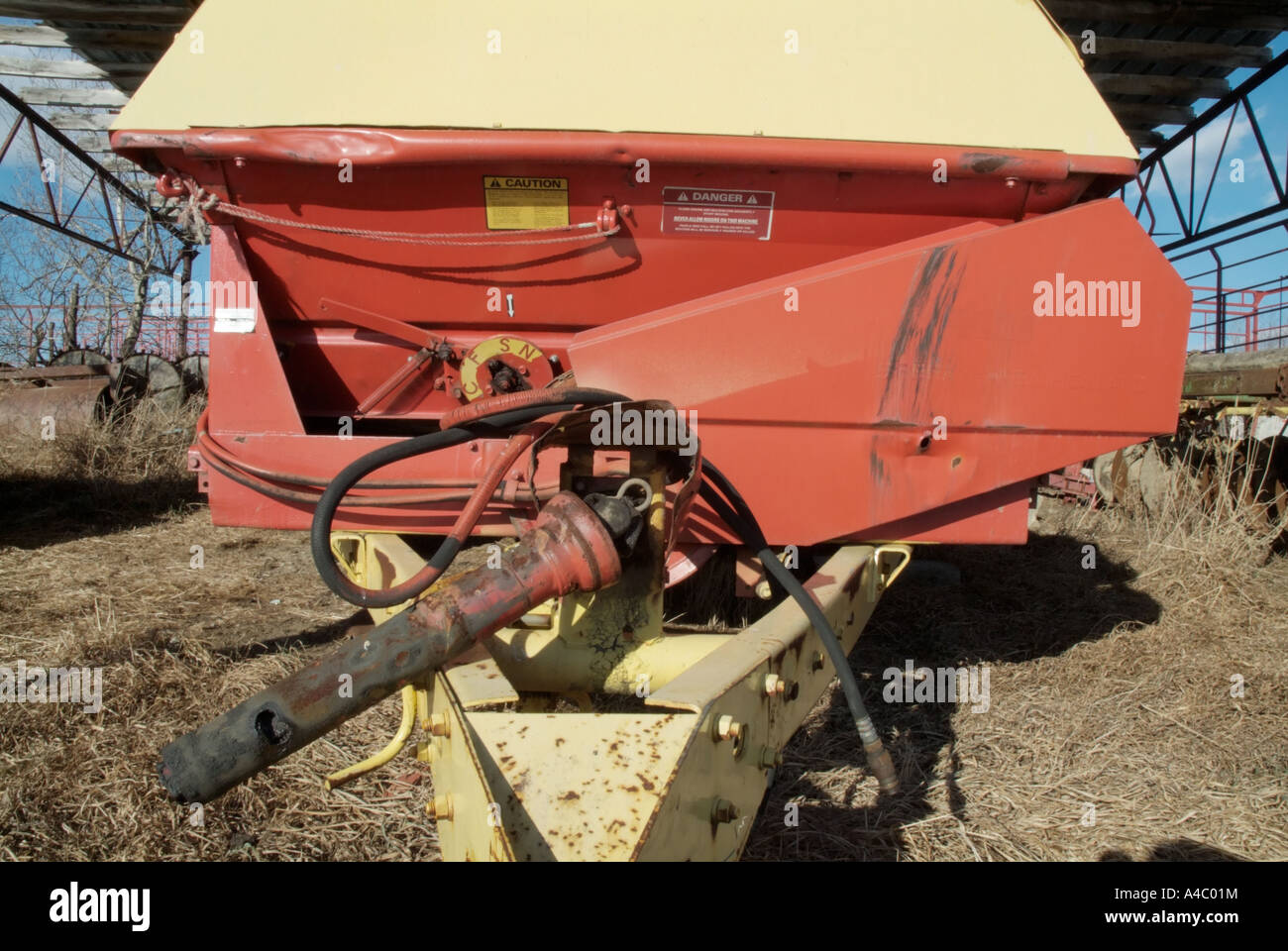 Farm Equipment manure spreader Stock Photo Alamy