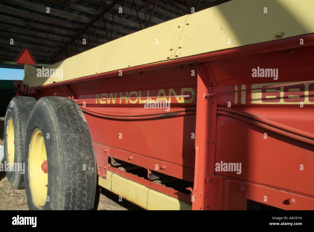 Farm Equipment manure spreader Stock Photo Alamy