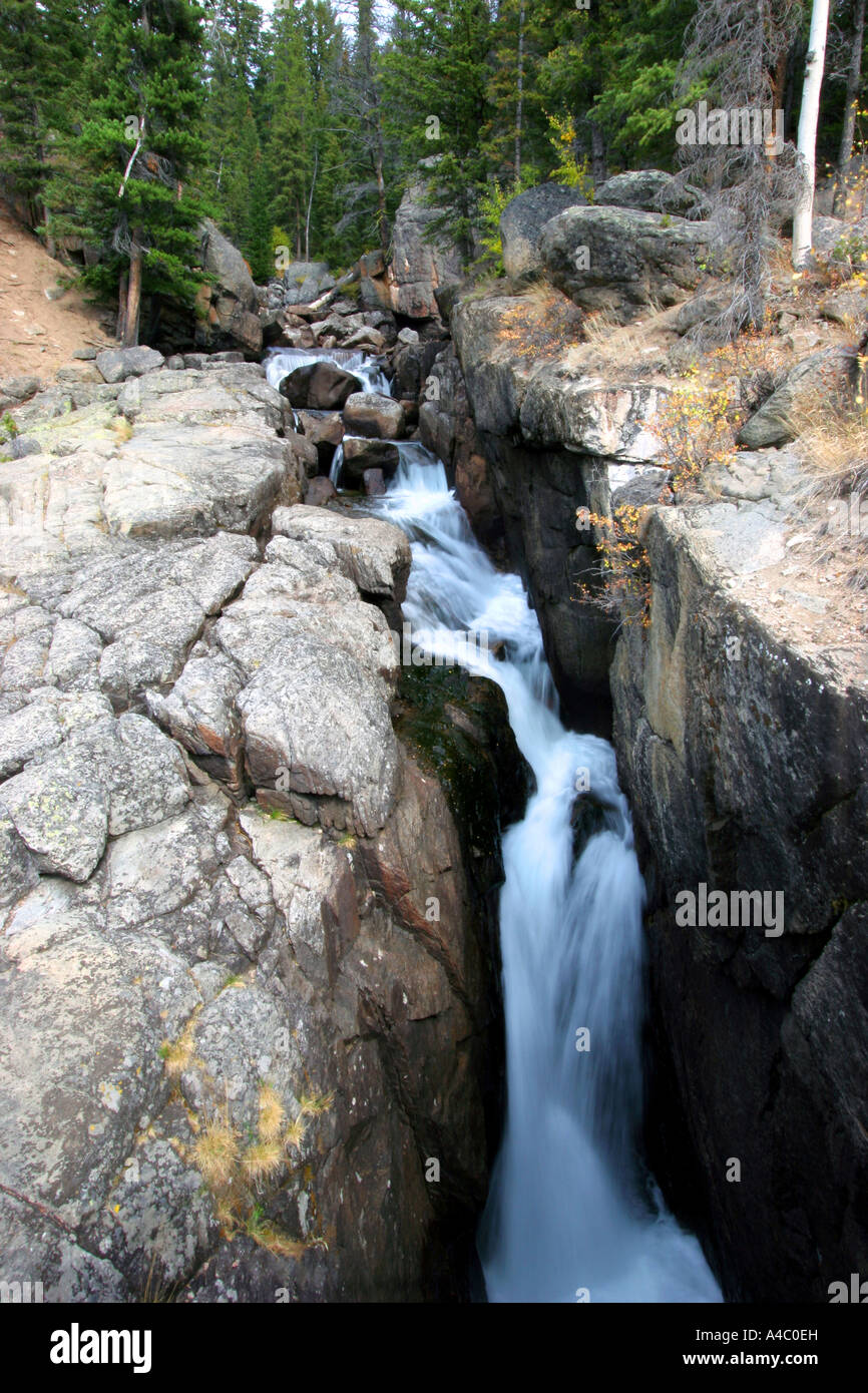 cascade off the beartooth highway, montana Stock Photo