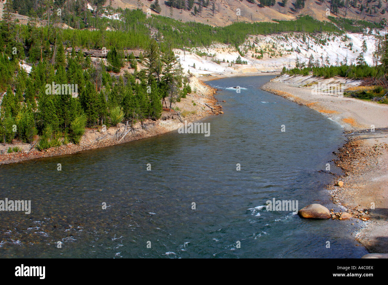 yellowstone river, yellowstone national park, wyoming Stock Photo