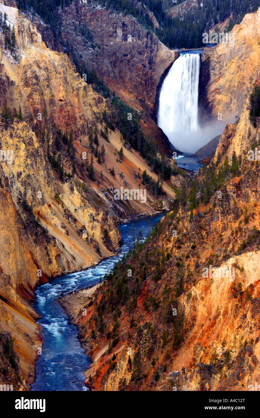 lower yellowstone falls, yellowstone national park, wyoming Stock Photo
