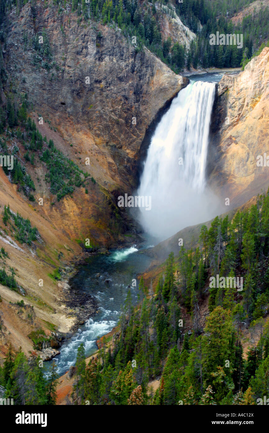 lower yellowstone falls, yellowstone national park, wyoming Stock Photo