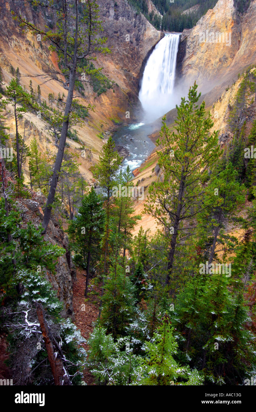 lower yellowstone falls, yellowstone national park, wyoming Stock Photo