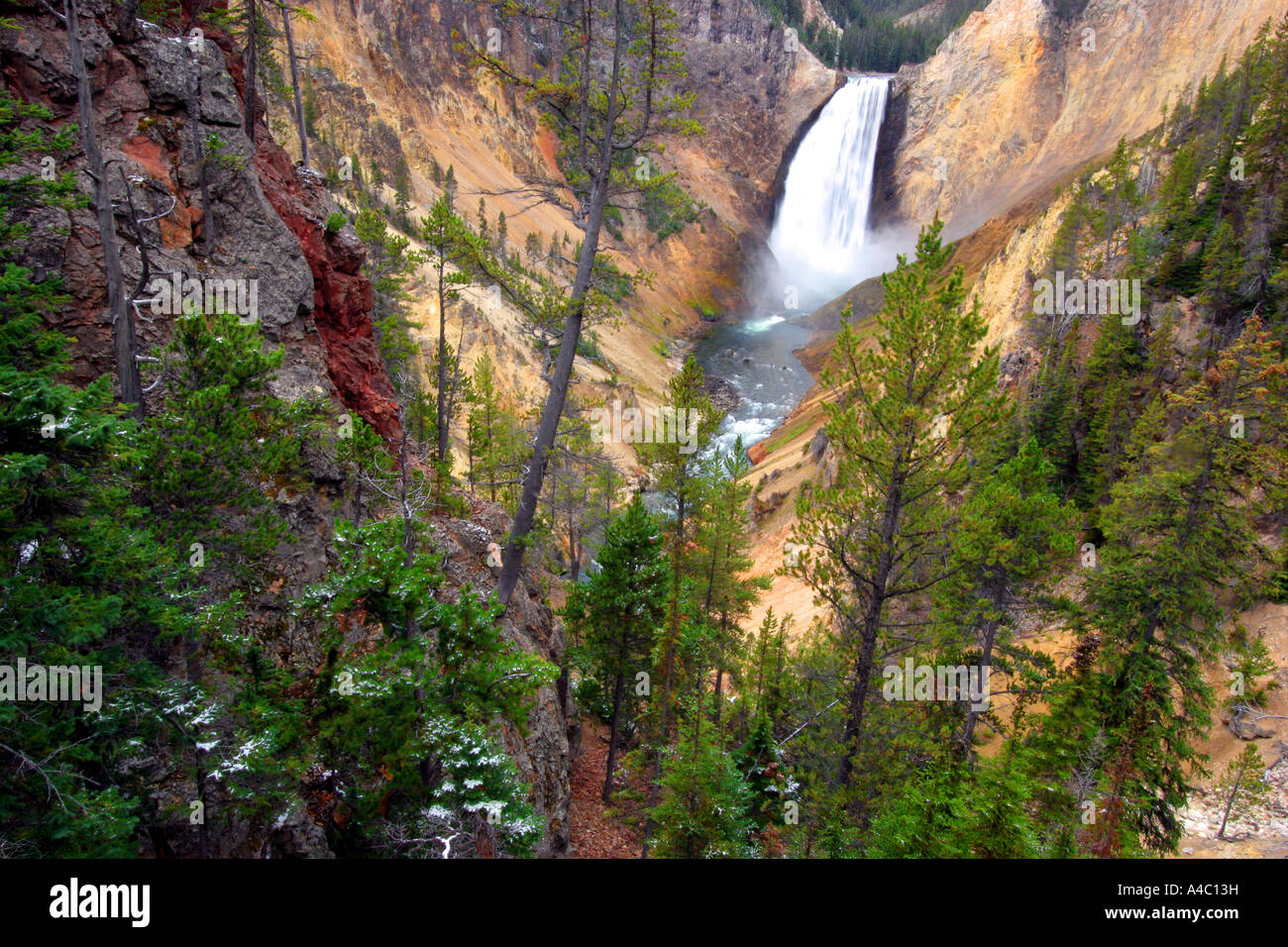 lower yellowstone falls, yellowstone national park, wyoming Stock Photo