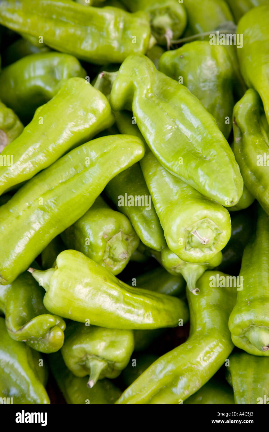 Peppers in the Farmer's Market Stock Photo