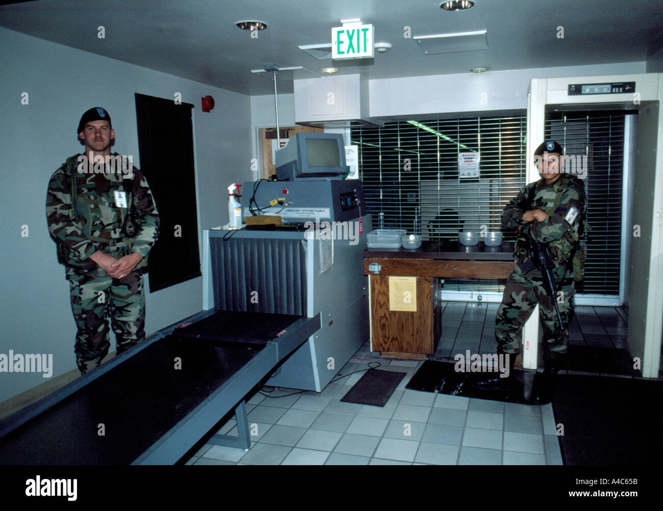 Security X Ray machines at airport Stock Photo Alamy