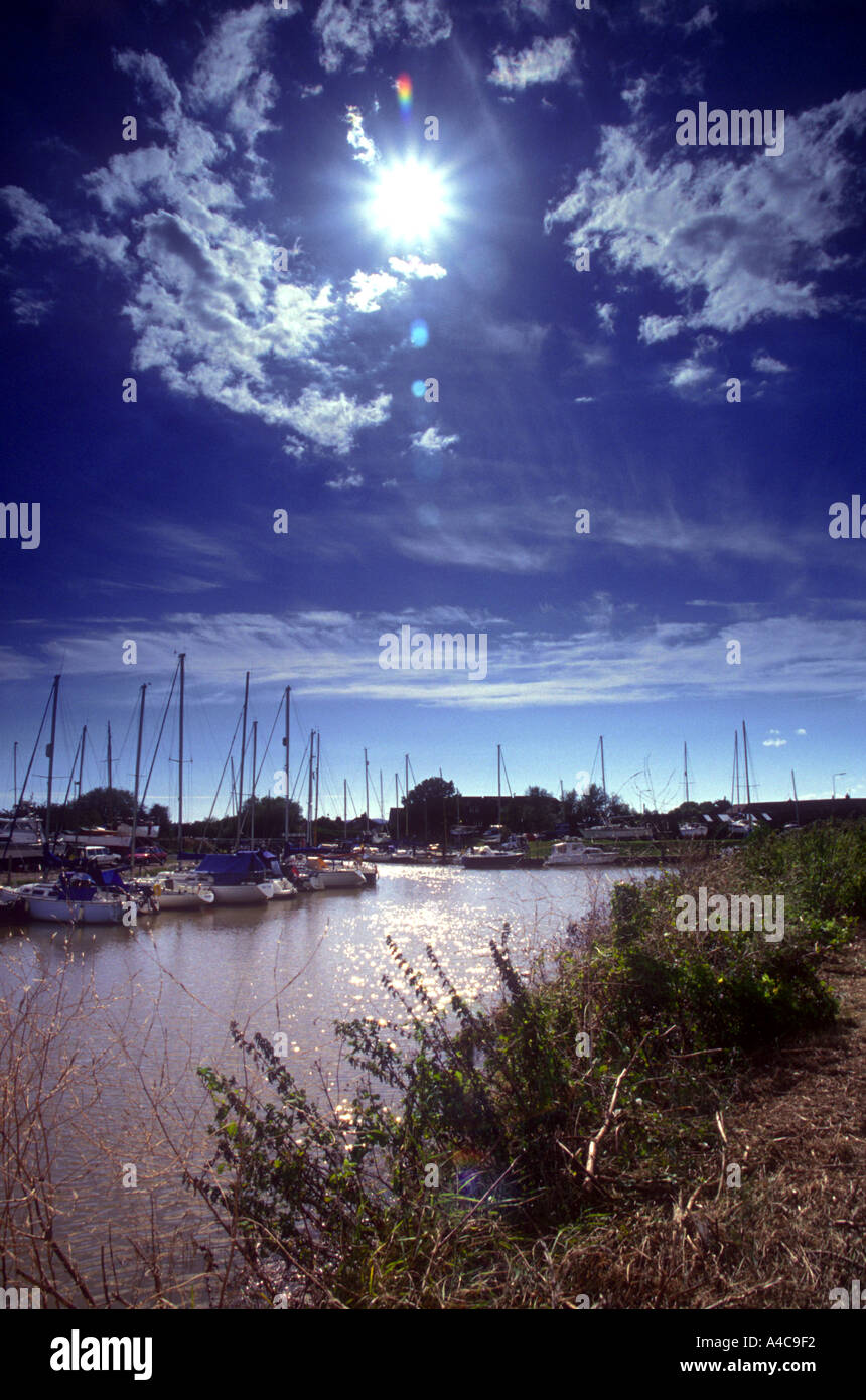 Moorings in Rock Channel Rye Stock Photo - Alamy