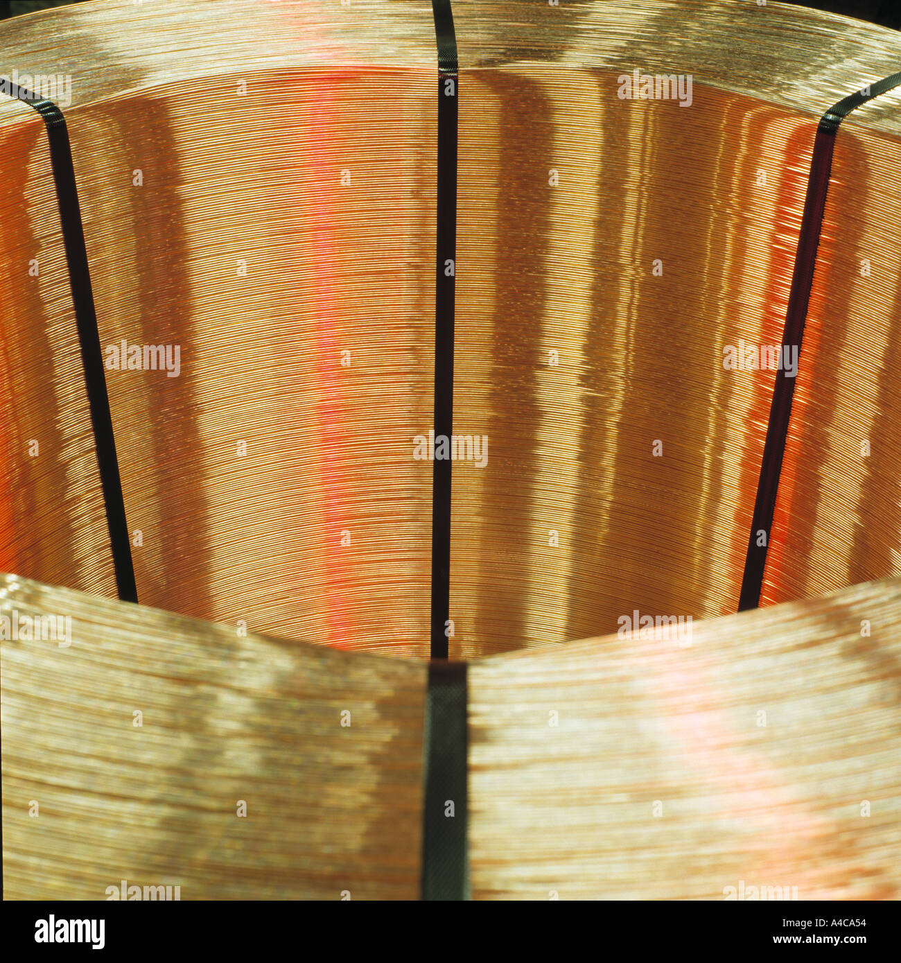 COILS OF COPPER WIRE IN FACTORY UK Stock Photo Alamy
