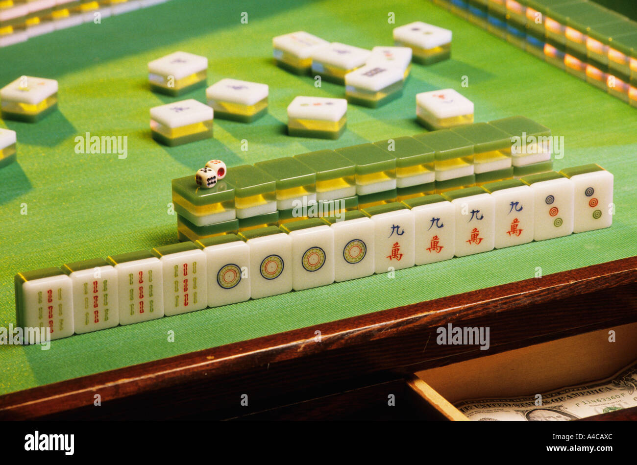 Mah Jong gambling game Stock Photo