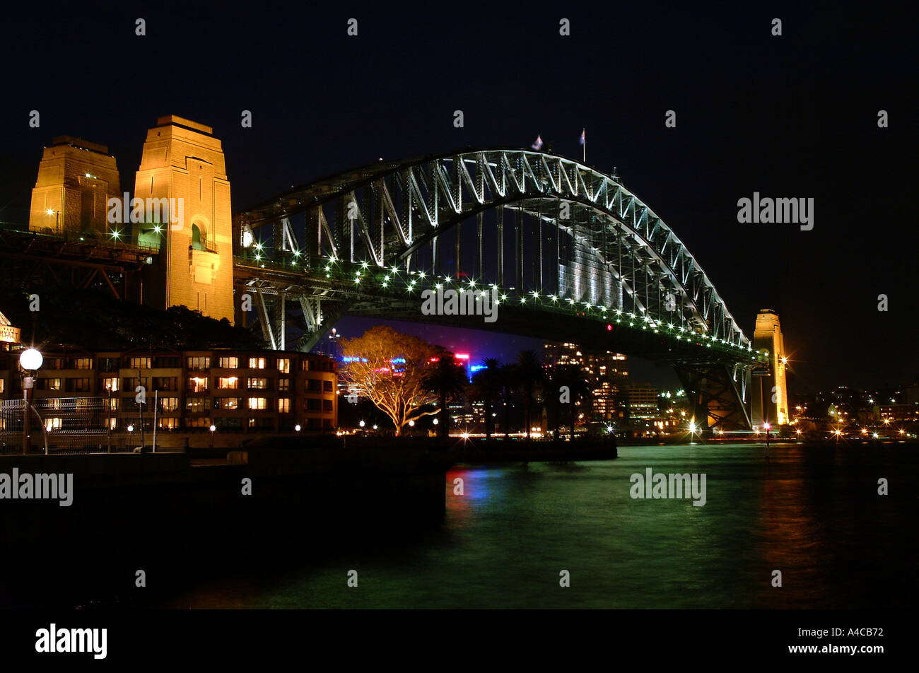 Sydney Harbour Bridge at Night Stock Photo - Alamy