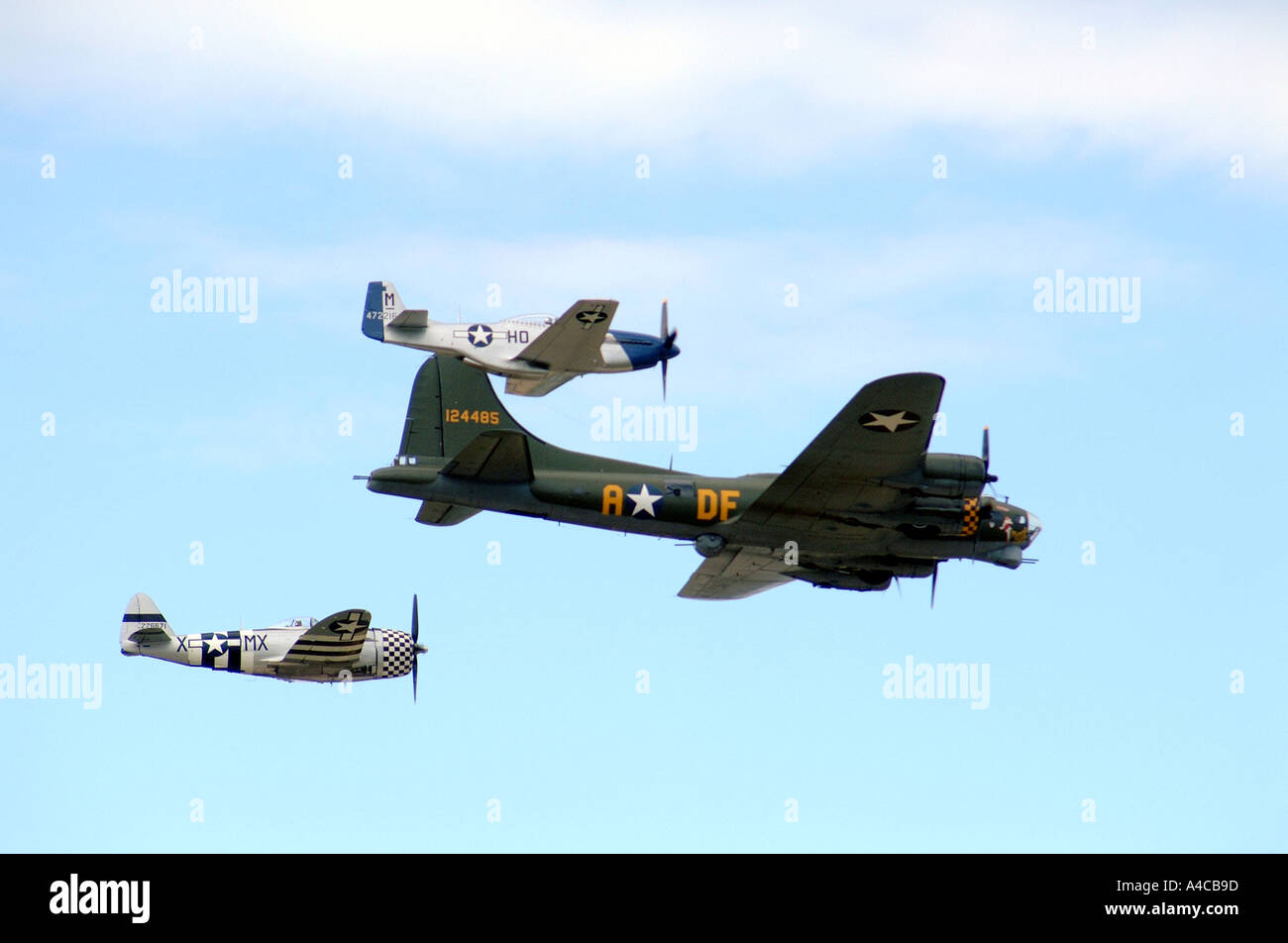 Three airplanes from Wolrd War Two Stock Photo