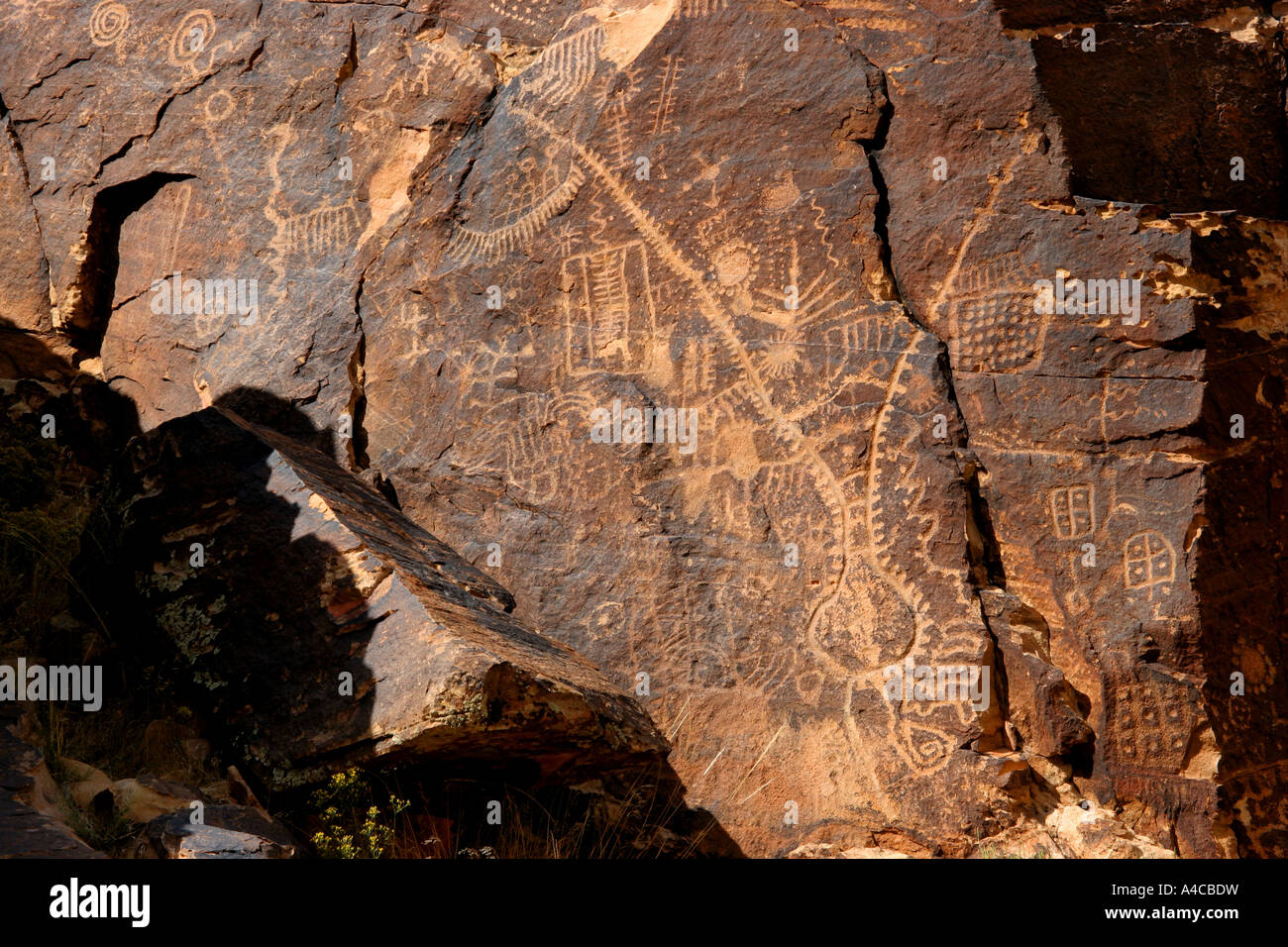 parowan gap petroglyphs, utah Stock Photo