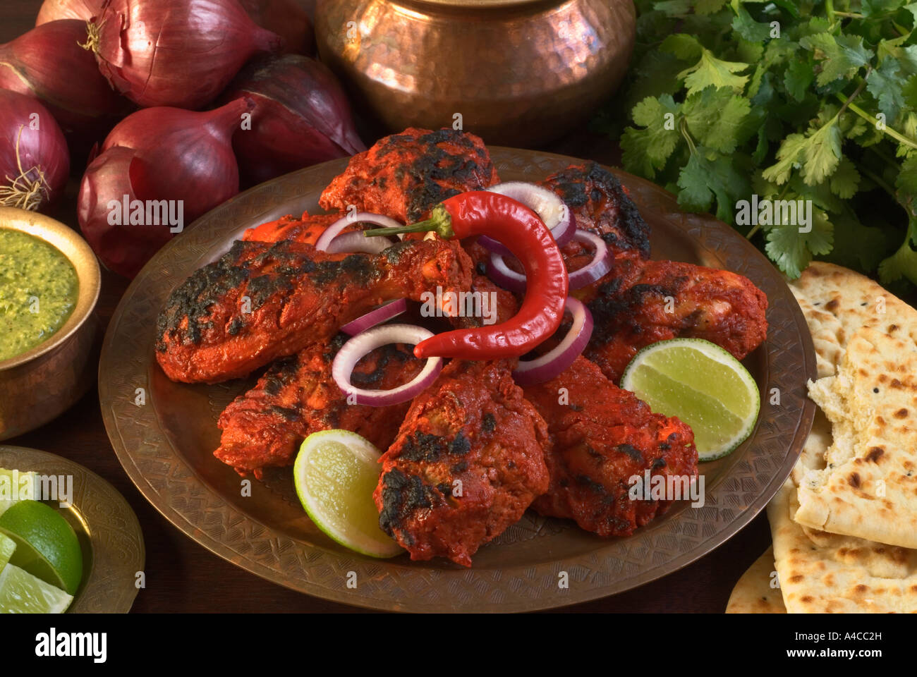Tandoori Chicken India Food Stock Photo - Alamy