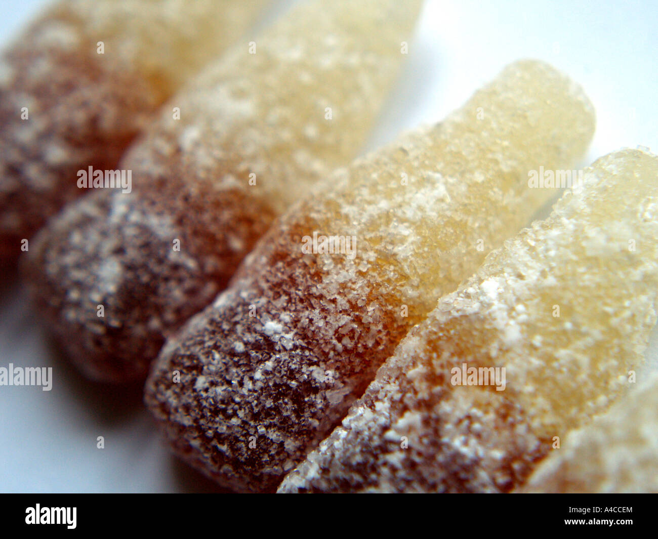 A Line of Fizzy Cola Bottle Sweets Stock Photo Alamy