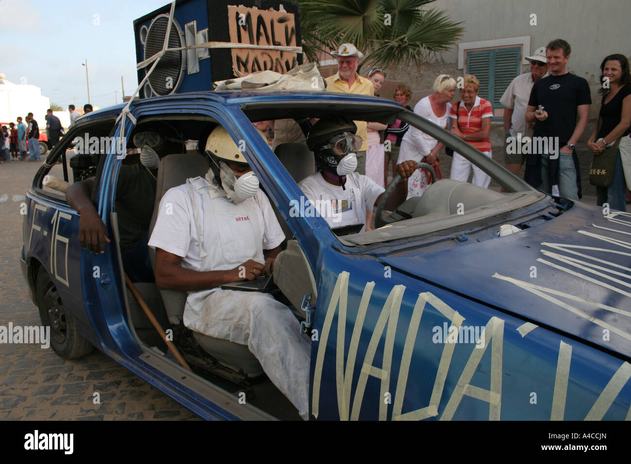 Car carnival Santa Maria Sal Cape Verde Stock Photo Alamy
