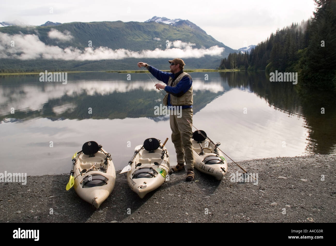 Salmon Fishing, Valdez, Alaska Stock Photo Alamy