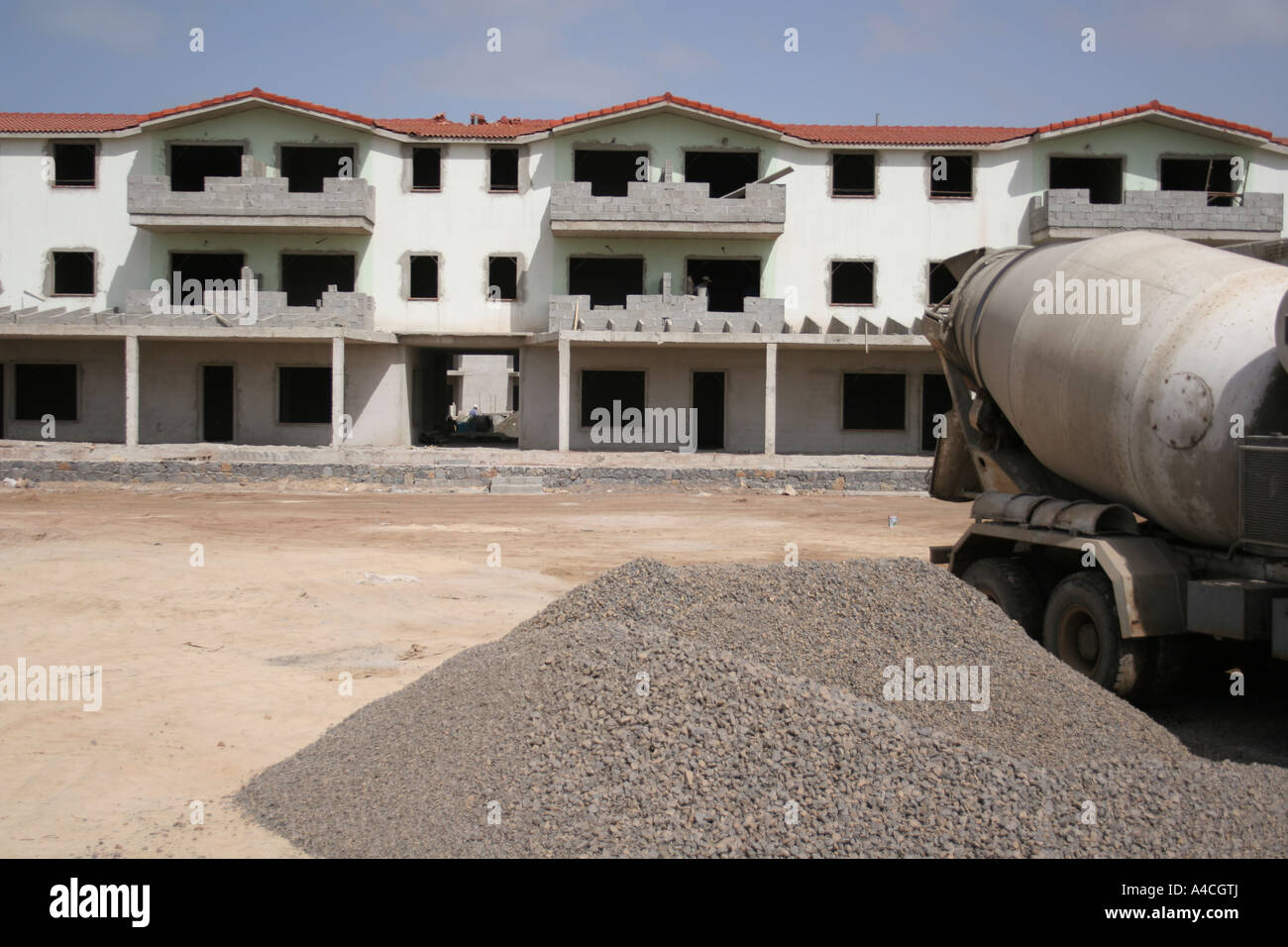 New apartments being built near the beach in Santa Maria Sal Stock