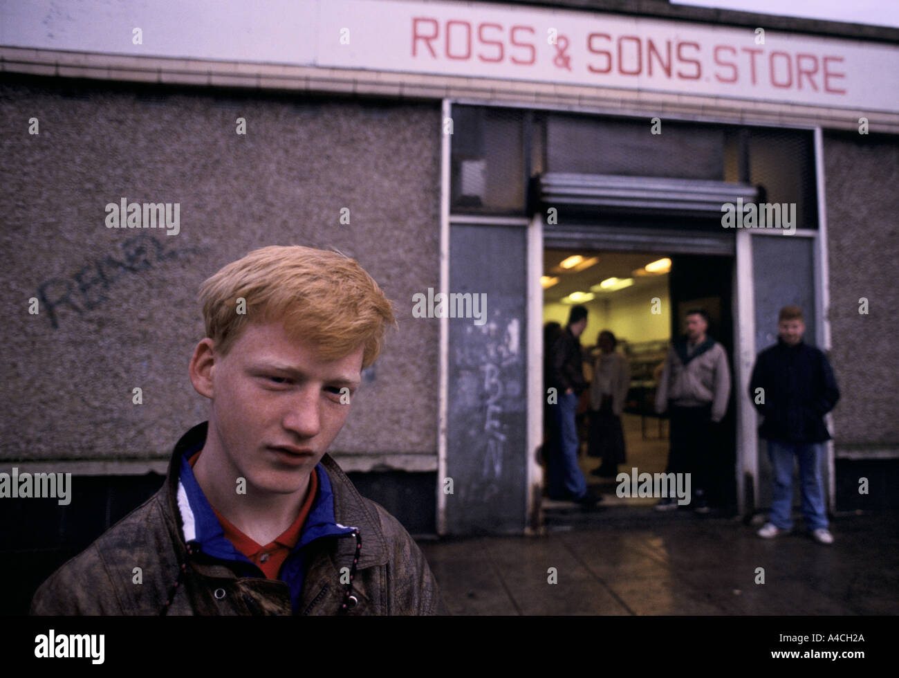 unemployed people in edinburgh Stock Photo