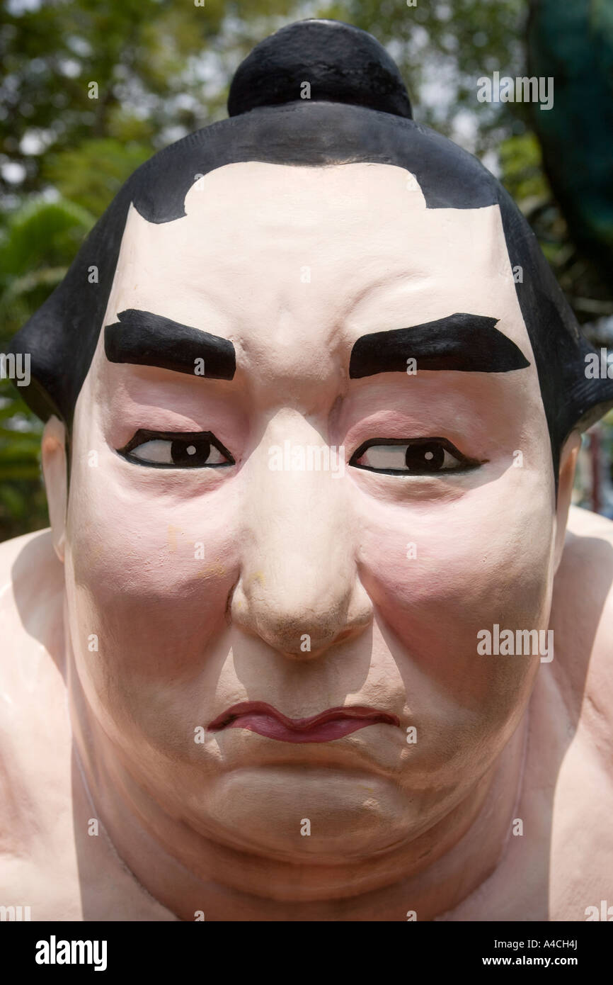 Sumo Wrestler Face Haw Par Villa Singapore Stock Photo Alamy