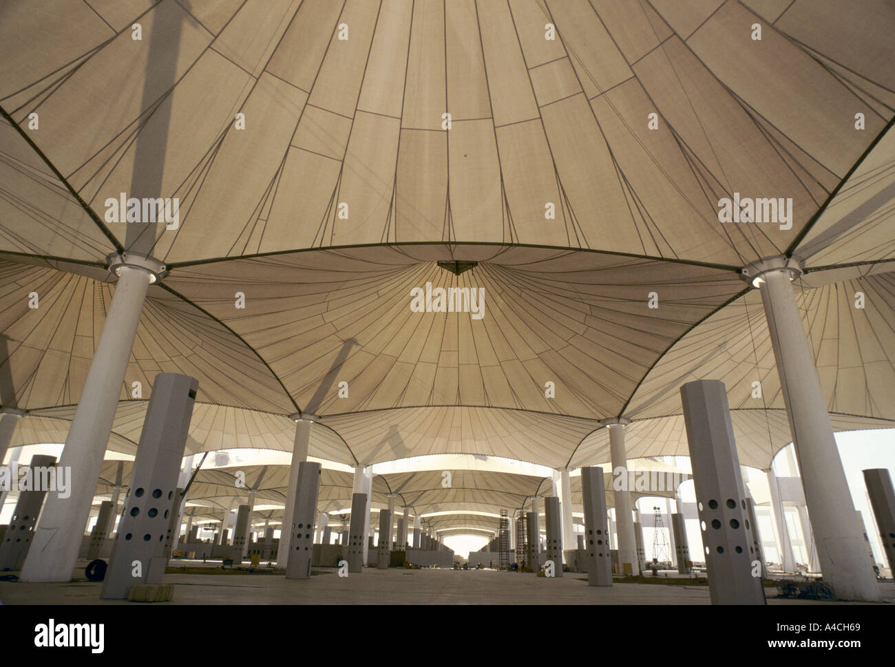 Hajj Terminal, specially built to handle foreign pilgrims, under construction at King Abdulaziz International Airport, Jeddah Stock Photo