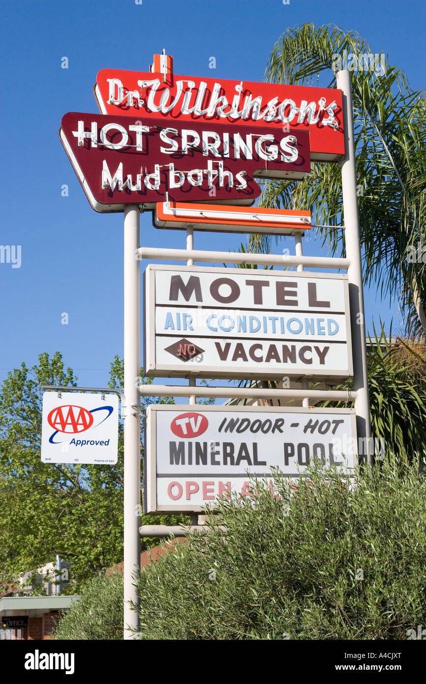 Doctor Wilkinsons Hot Springs Spa and Motel Calistoga Napa Valley California USA Stock Photo