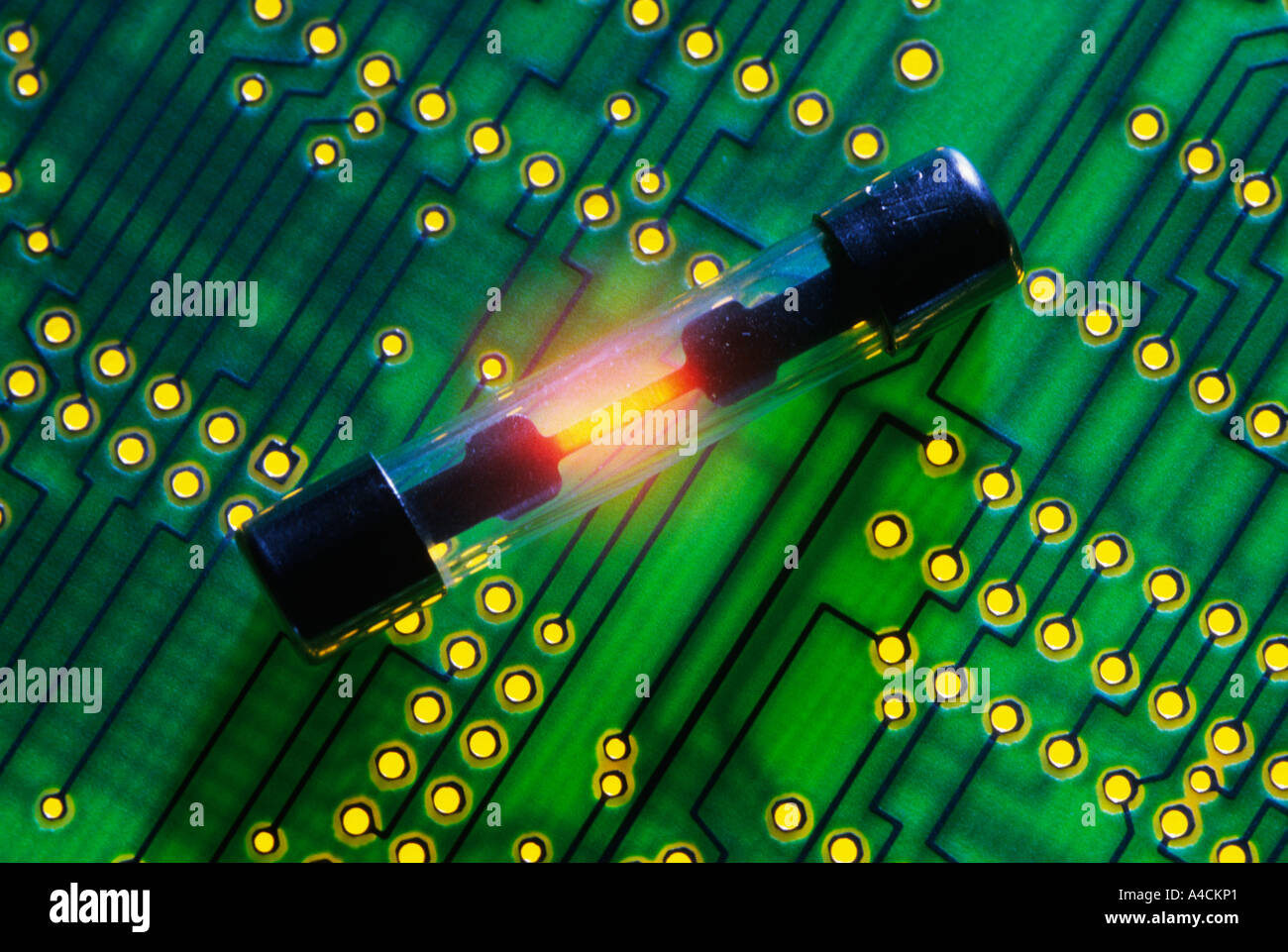 Fuse glowing red hot Stock Photo Alamy