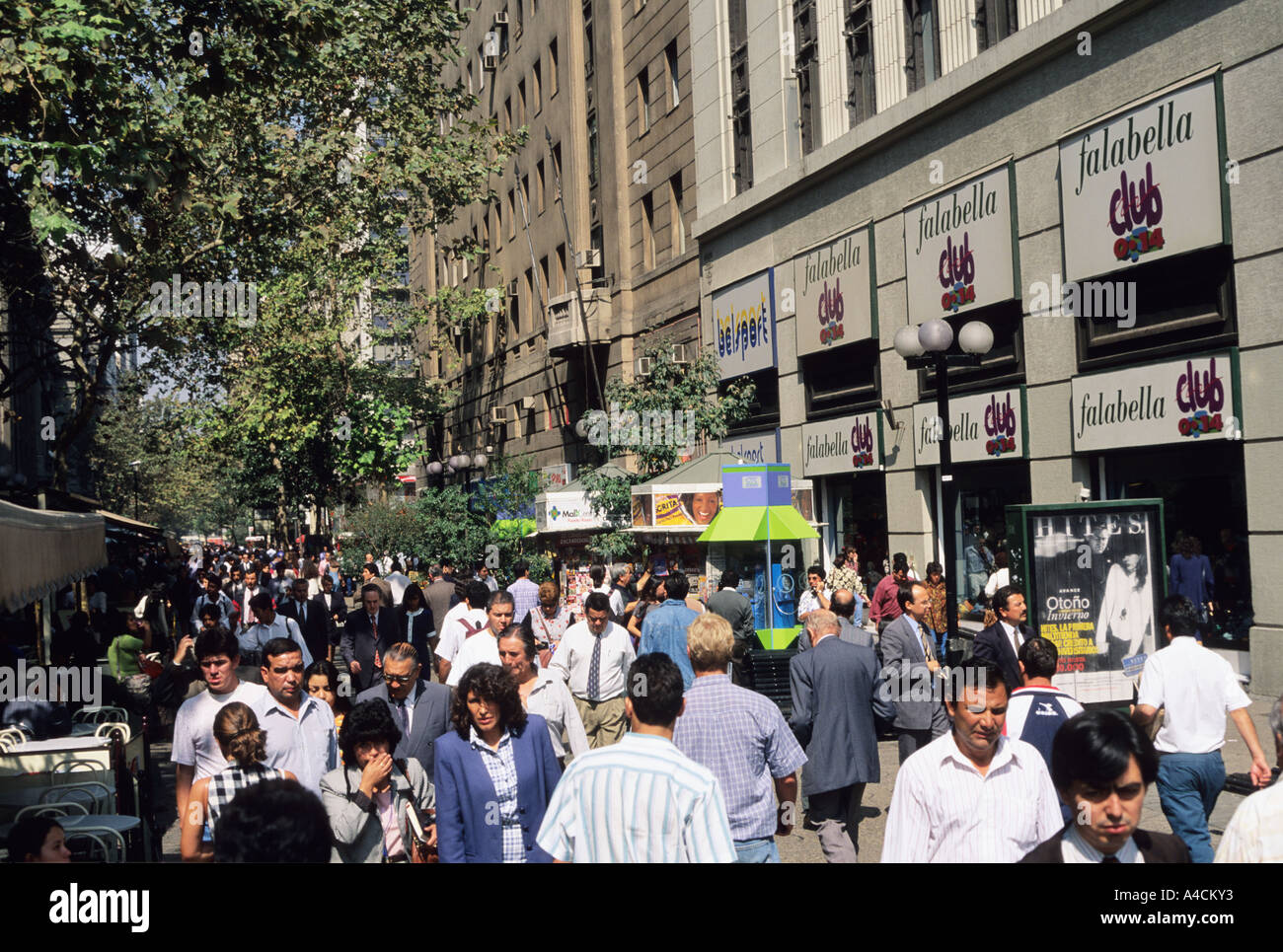 Street scene Santiago Chili Stock Photo Alamy