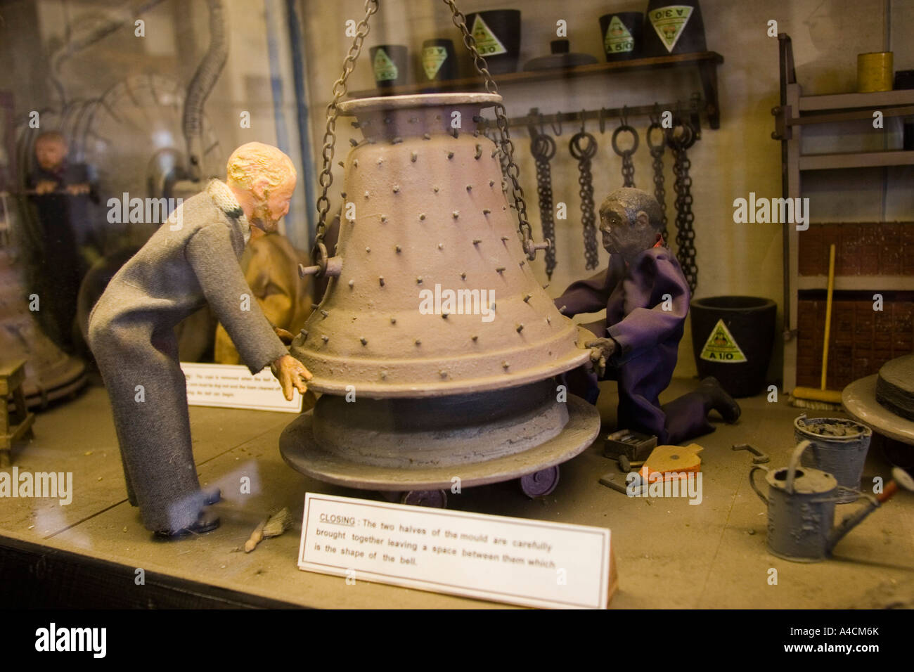 Display at The Whitechapel Bell Foundry in London England UK