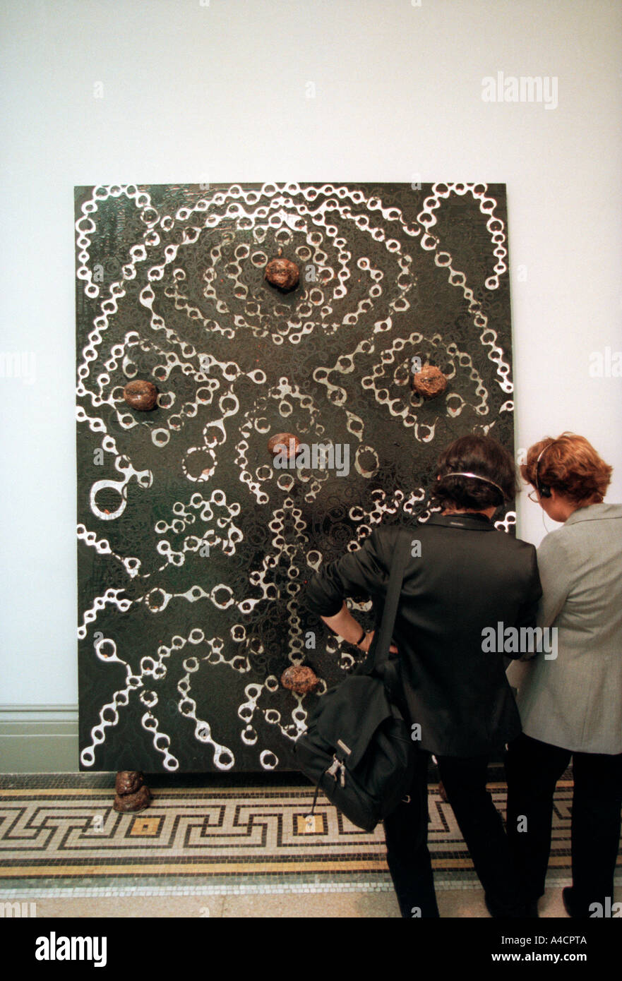 Afrobluff by Chris Ofili at the Brooklyn Museum Sensation show The