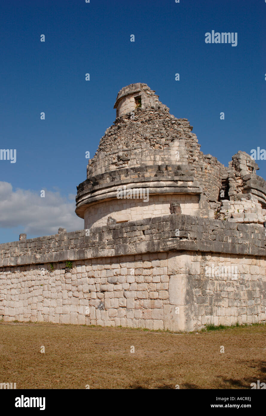 Chichen Itza's Caracol, called the Observatory because of its alignments for observing Venus, and significant stars. Stock Photo