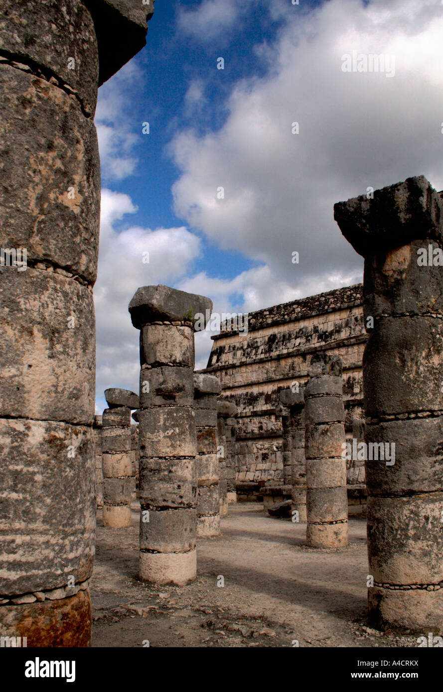 Chichen Itza, Mayan Archaeological ruin site in North Central Yucatan shows Toltec influence from Central Mexico Stock Photo