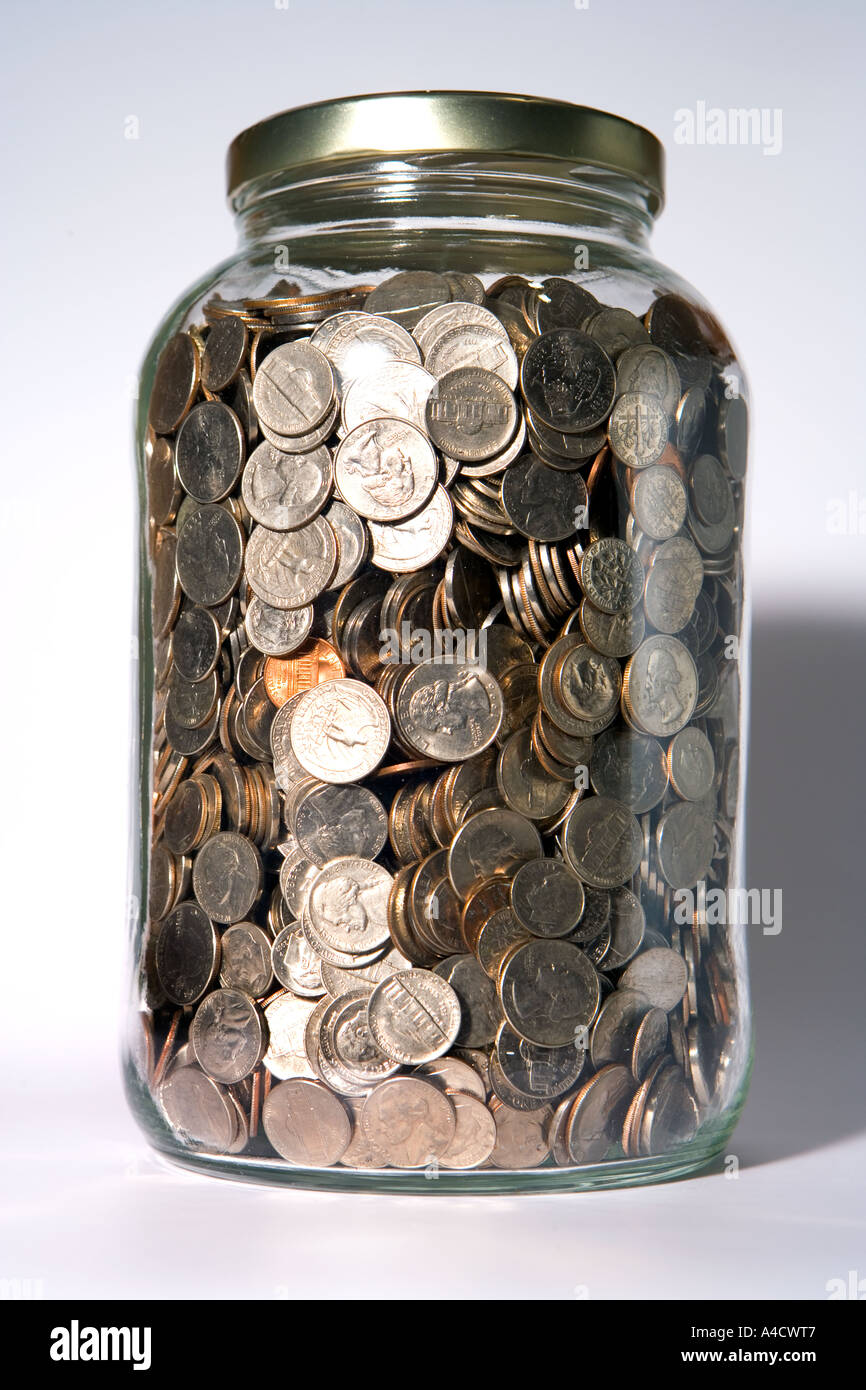 Change jars Stock Photo Alamy
