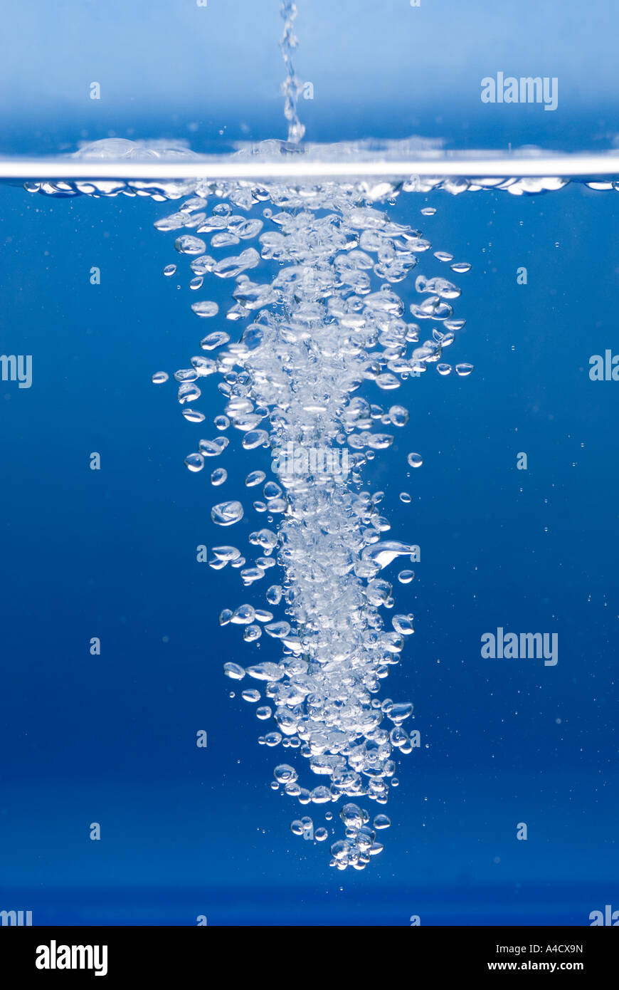 Water Jet Produces Many Air Bubbles Stock Photo Alamy