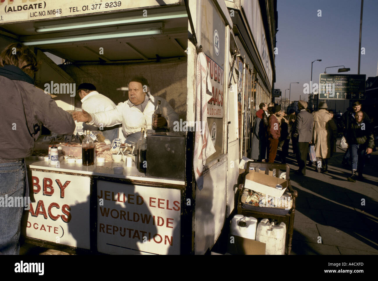 A jellied eel stall, London, UK Stock Photo Alamy