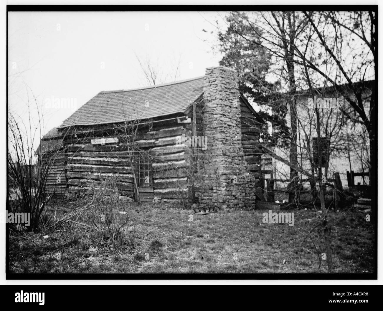Historic Log Cabin Black And White Stock Photos Images Alamy