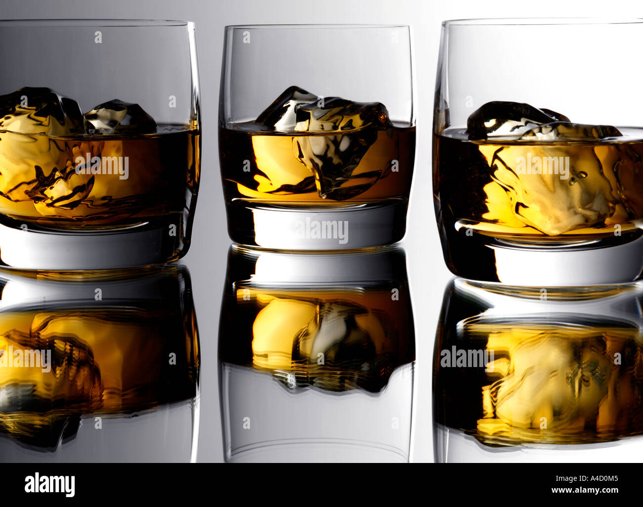 WHISKEY ON ICE Stock Photo Alamy