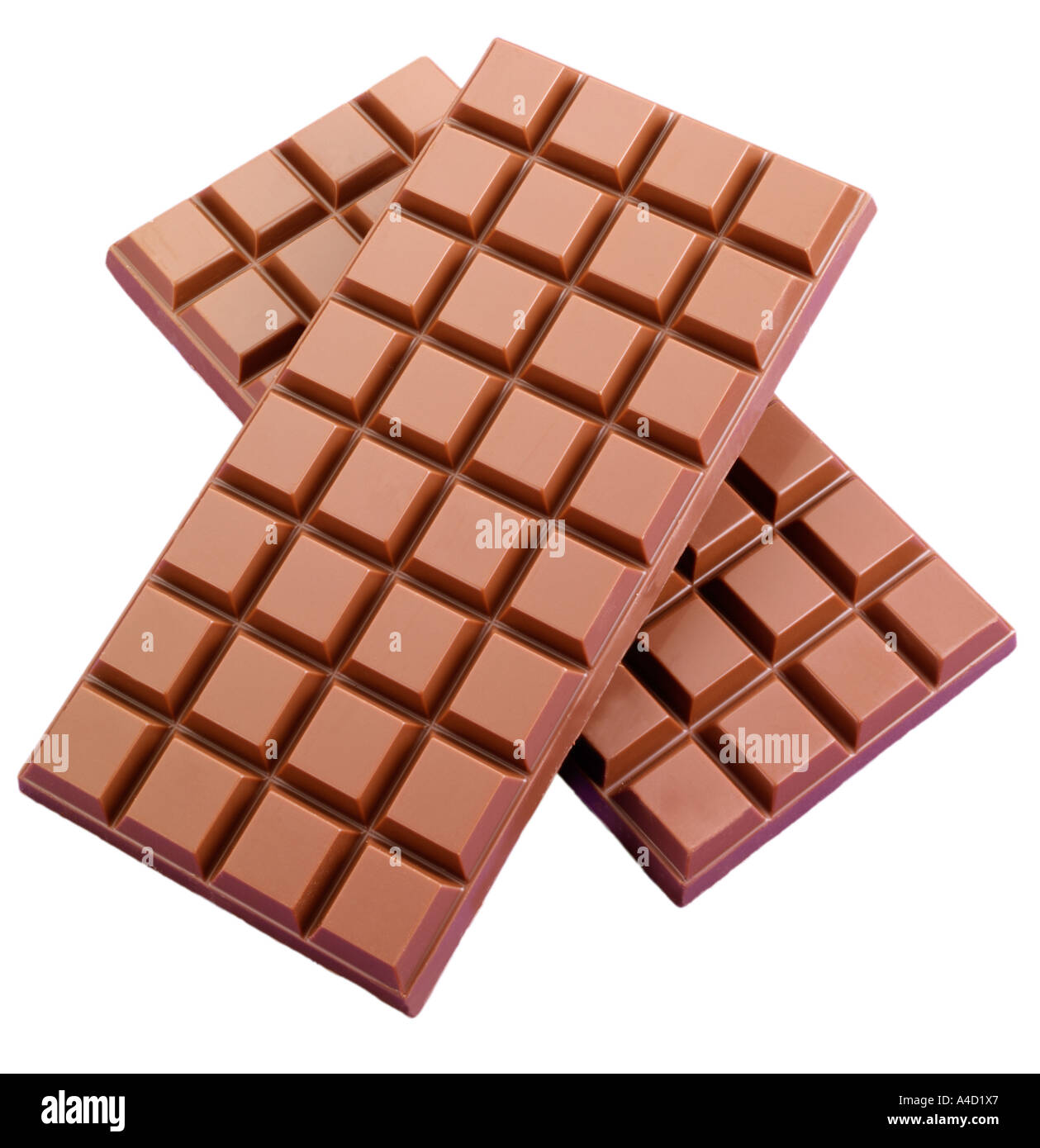 TWO MILK CHOCOLATE BARS CUT OUT Stock Photo Alamy