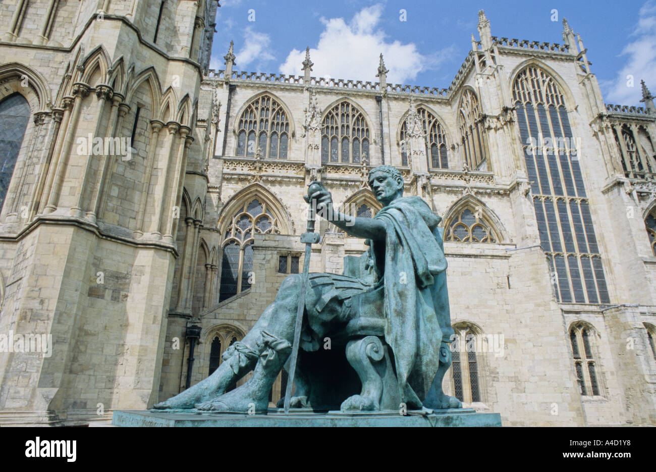 Statue of Emperor Constantine outside York Minster UK Stock Photo Alamy