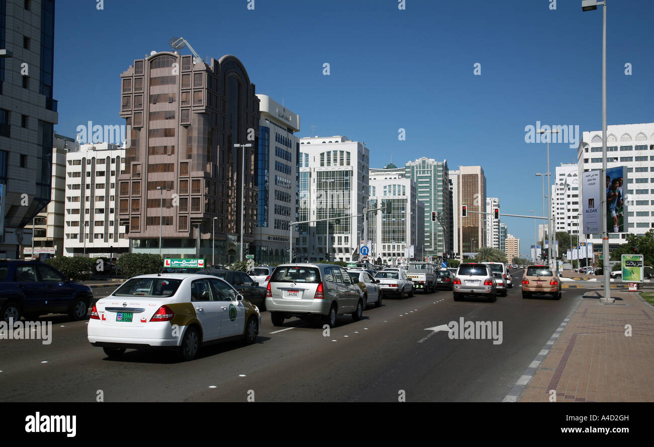 Downtown scene, Abu Dhabi city, UAE Stock Photo
