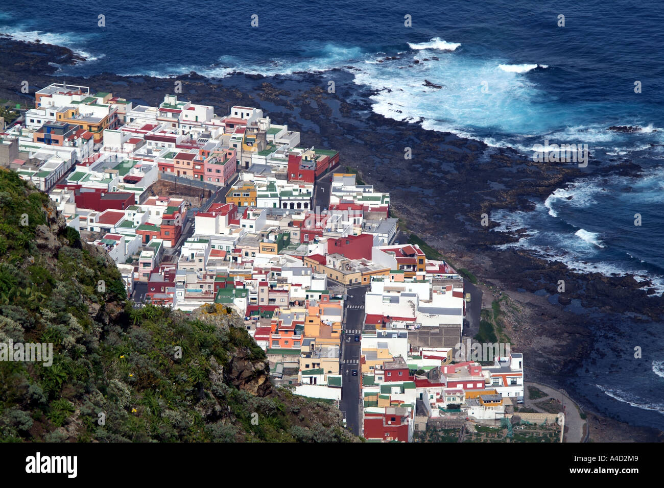 Northern Tenerife Canary Islands Spain coastal town on Atlantic Ocean ...