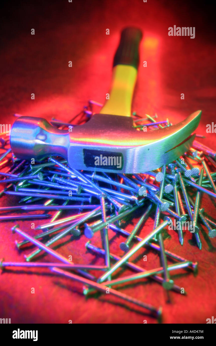 Hammer and nails Stock Photo Alamy