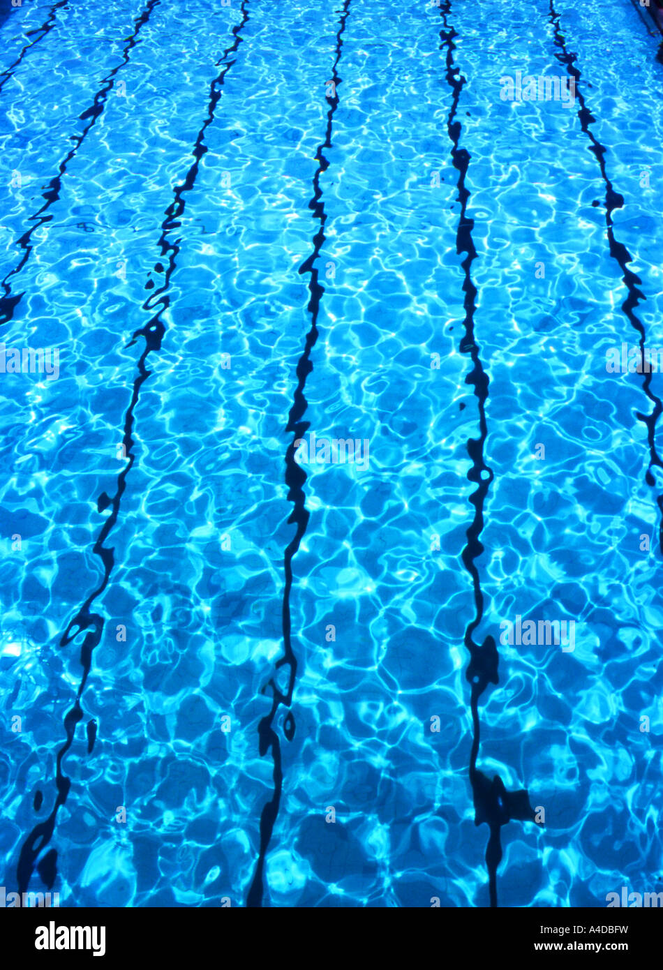 Rippling swimming pool Stock Photo